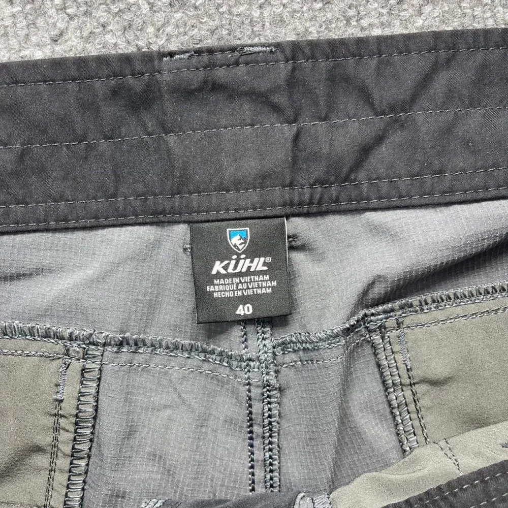 Kuhl Silencr Kargo Shorts Mens 40 Gray Reflex Softshell Hiking Outdoor 10 Inseam